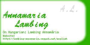 annamaria lambing business card